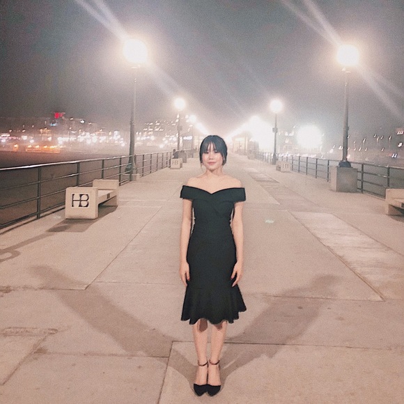 Women’s Off Shoulder Sheath Party Dress - Picture 5 of 6